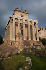 Fototapeta na wymiar Temple of Antoninus and Faustina