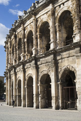 Fototapeta na wymiar Roman amphitheatre of Nîmes, France