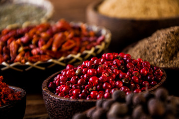 Colorful spices, oriental theme