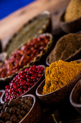 Colorful spices, oriental theme