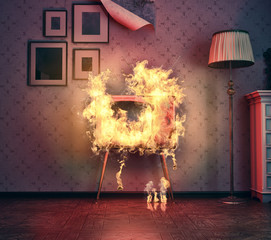 TV burning © Victor zastol'skiy