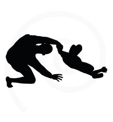 silhouette of two senior climbers men team