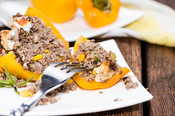 Peppers stuffed with minced meat