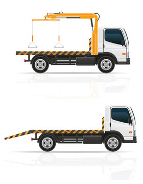 tow truck for transportation faults and emergency cars vector il