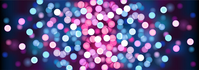 Purple festive lights. Vector illustration.