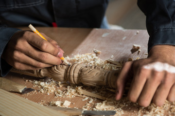 Carpenter at work