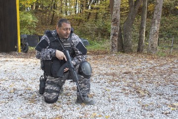 special anti-terrorist squad, coached at the shooting range