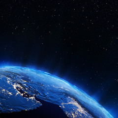 Middle East city lights