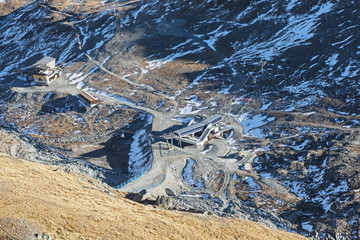 Blick auf die Bergbahnstation  