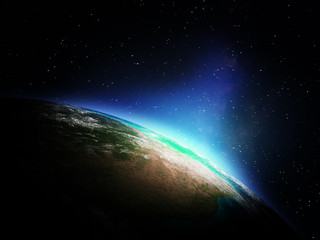 World map from space