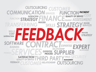 Feedback Word Cloud vector concept background