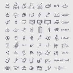Communication icons. Web icons set. Internet icons collection.