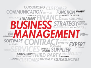 Business Management concept background, abstract word cloud