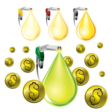 Oil drop concept - vector illustration