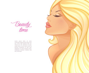 Beautiful blond woman image