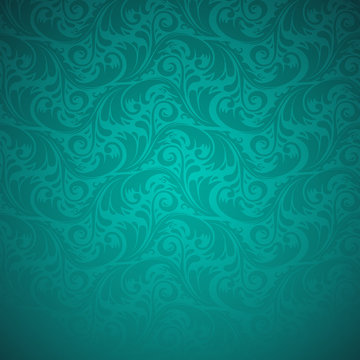 Emerald Floral Seamless Pattern