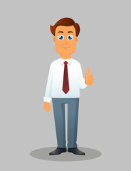 businessman on a white background.