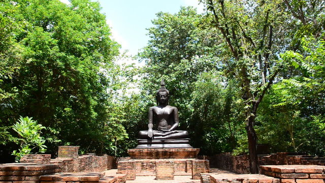 Buddha images in park, Thailand. HD