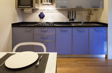comfortable domestic kitchen