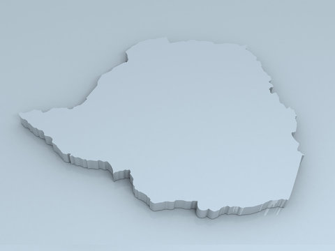 zimbabwe 3D map