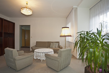 Wohnzimmer um 1970
