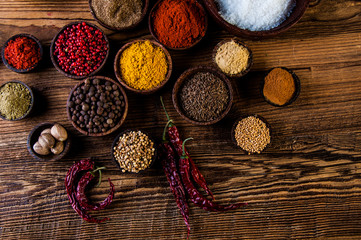 Traditional oriental them with spices