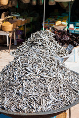 Dry fish in the market in Tunisia - 72940073