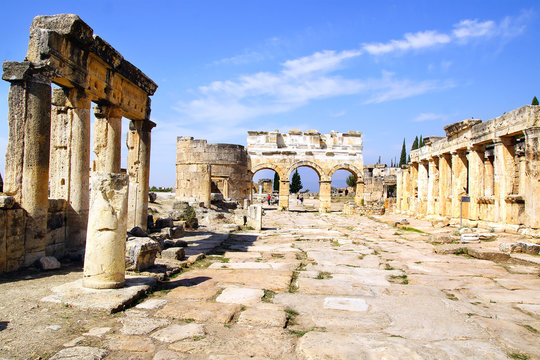 The ancient ruins of Hierapolis.