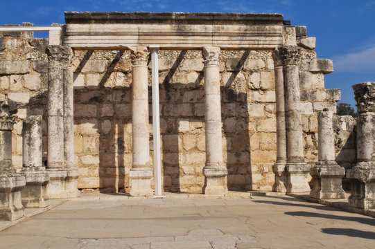 Ruins of synagogue at Capernaum