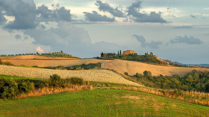 Fototapeta na wymiar Toscania, Włochy, Krajobraz wiejski