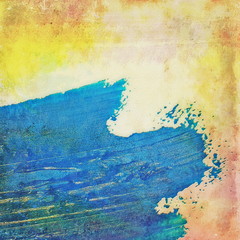 Abstract grunge wall background with color brush strokes