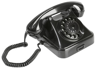 Old Black Bakelite Telephone Cutout