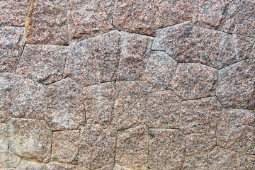 Full Frame of Stone Wall with Irregular Shapes