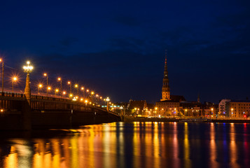 Fototapeta na wymiar Riga at night