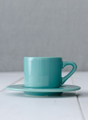 Blue coffee cup