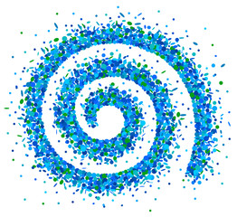 Confetti spirale in blue