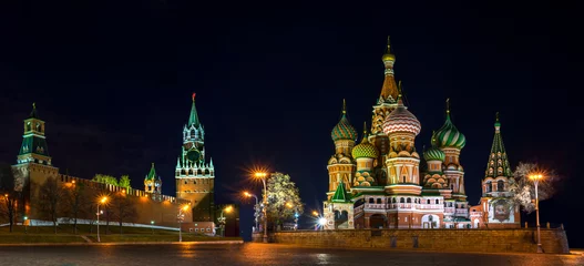 Foto op Plexiglas Rode Plein & 39 s avonds, Moskou, Rusland © elen31