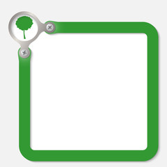 green frame for any text with tree symbol