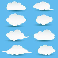 Messages in the form of white clouds for you design