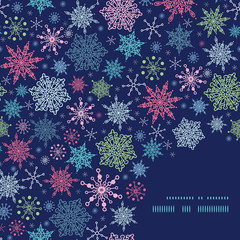 Vector snowflakes on night sky Christmas snowflake silhouette