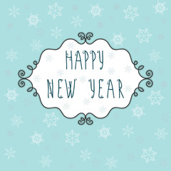 Happy New Year lettering Greeting Card