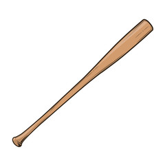 Baseball Bat isolated on a white background. Sports equipment.