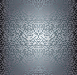 Silver luxury vintage pattern grunge  wallpaper