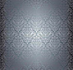 Silver luxury vintage pattern grunge  wallpaper