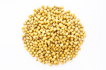 Seeds, whole grains in isolate on white.