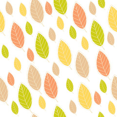 Obraz premium Seamless pattern with leaf, autumn leaf background