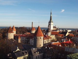 Obraz premium Turm der Stadtmauer von Tallinn