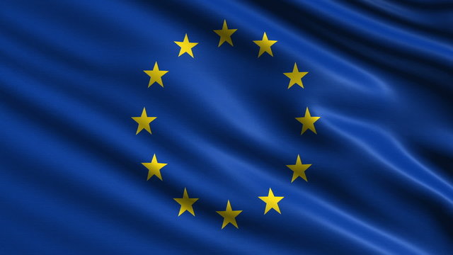 European Union flag. Loop.