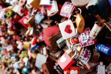Thousands of love padlocks at Seoul Tower
