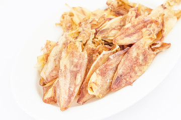 dried squid hang on the line